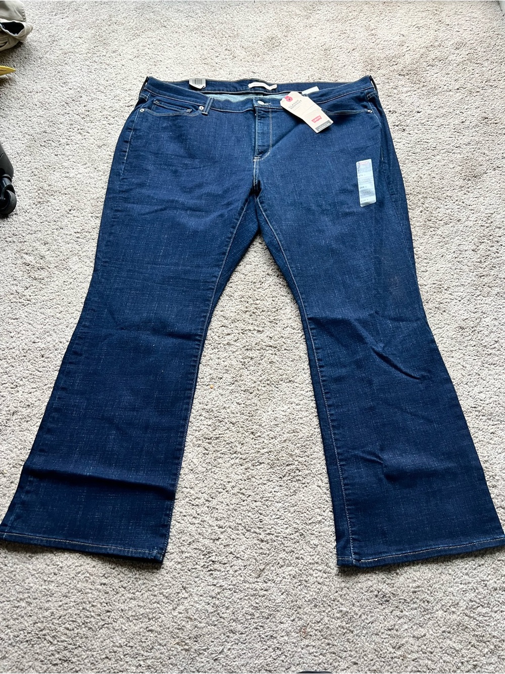 Levi's Women's Flare Bootcut Jeans Dark Wash Size 24W Short